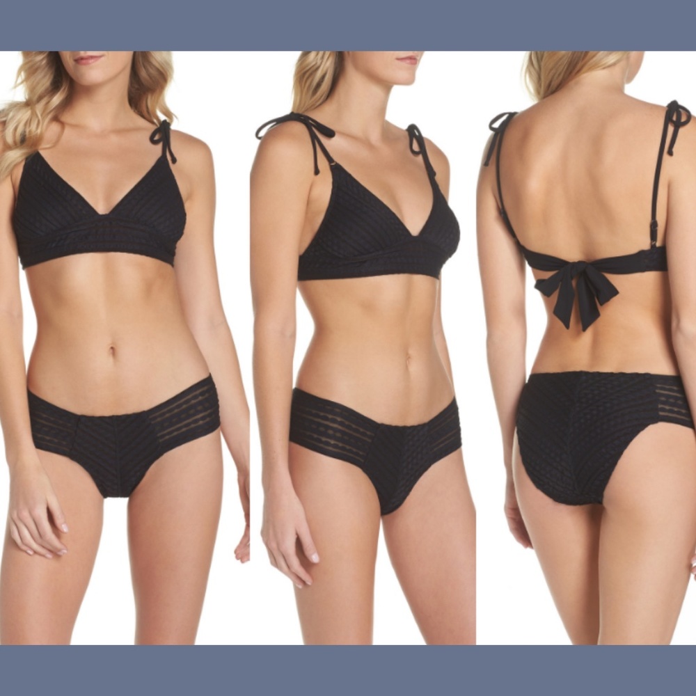 NWT 2PC Robin‎ Piccone Carly Bikini Top + Hipster Bottoms [ SZ XS ]